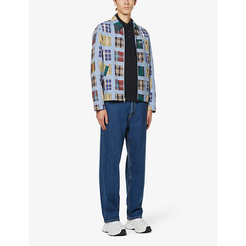 Shop Tommy Hilfiger Men's Desert Sky Slim-fit Cotton-pique Polo Shirt