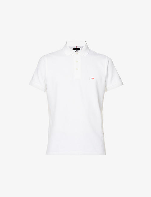 TOMMY HILFIGER: Slim-fit cotton-pique polo shirt