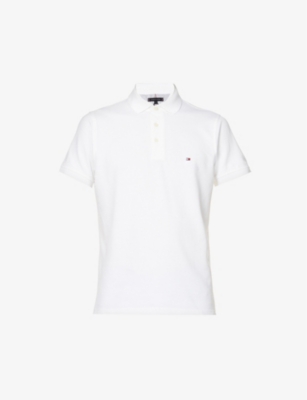 Tommy Hilfiger Slim-fit Cotton-pique Polo Shirt In White