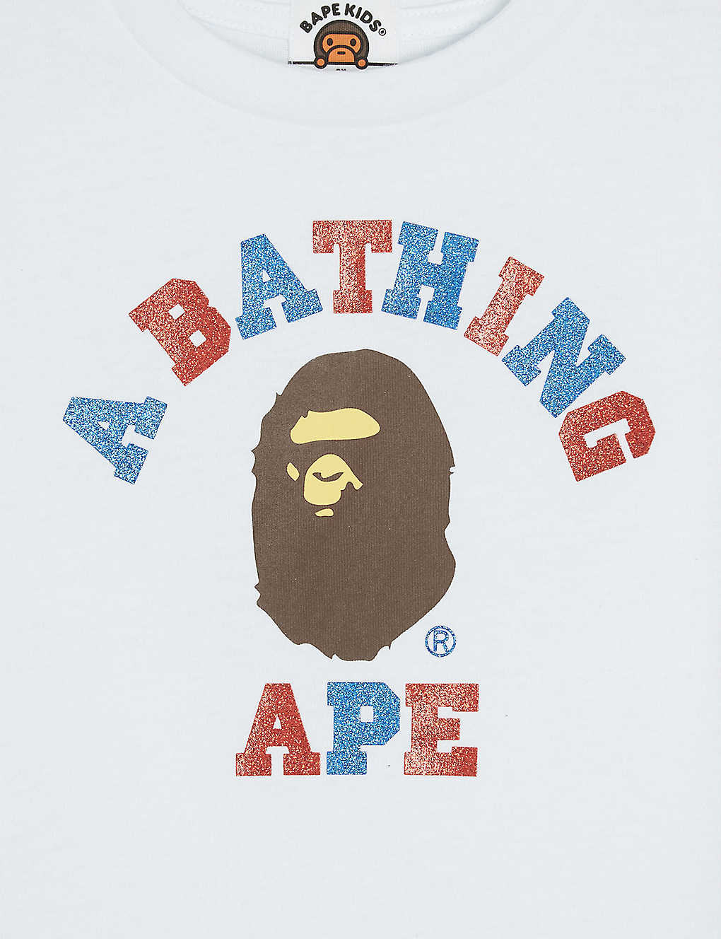 A BATHING APE - College logo-print cotton T-shirt 4-9 years 