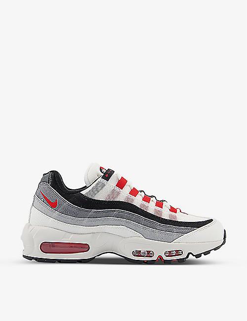 NIKE: Air Max 95 QS Plum Blossom mesh and suede trainers