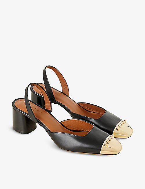 SANDRO: Linette studded leather sandals