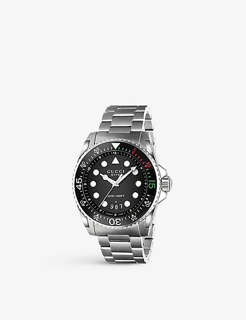 GUCCI: YA136208A Dive stainless steel quartz watch
