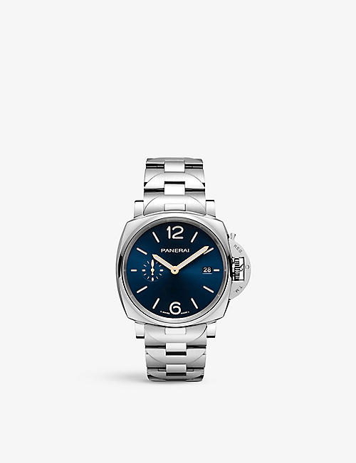 PANERAI: PAM01124 Luminor Due brushed-steel automatic watch