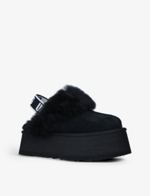 ugg platform slippers black