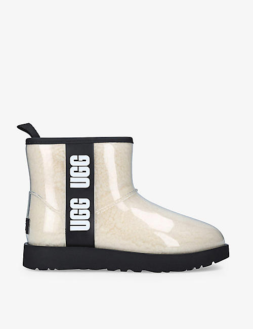 UGG: Classic Clear Mini PVC and faux-shearling boots