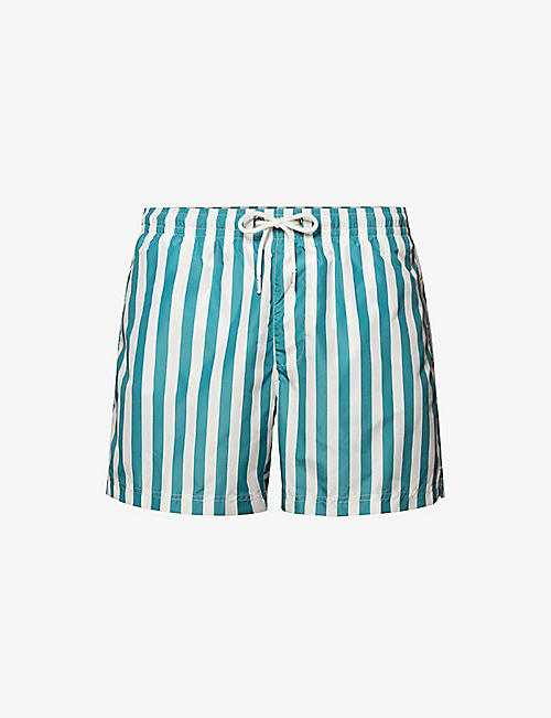 ETON: Striped woven swim shorts