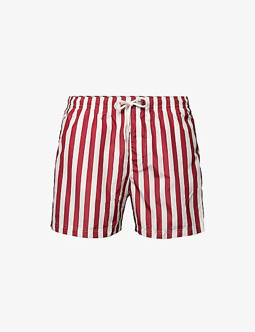 ETON: Striped woven swim shorts