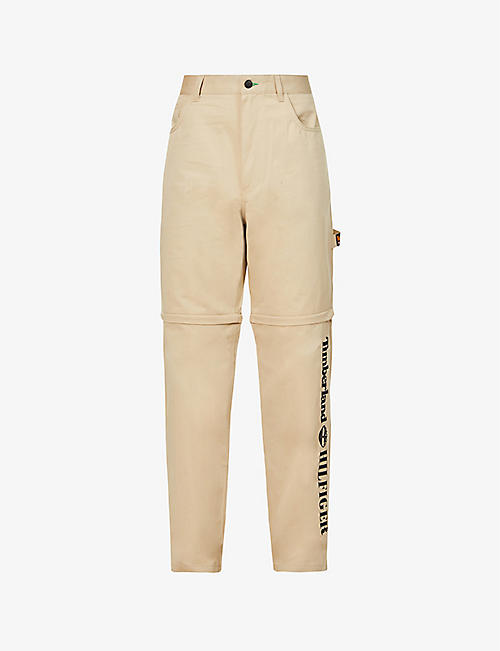TOMMY HILFIGER: Tommy x Timberland brand-print cotton trousers