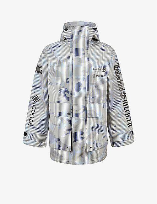 TOMMY HILFIGER: Tommy x Timberland brand-embroidered shell jacket