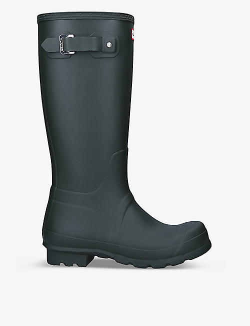 HUNTER: Original Tall vulcanised natural-rubber Wellington boots
