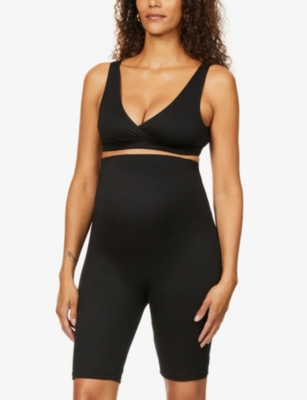 Bumpsuit Maternity The Comfy Reversible Stretch-woven Bra In Black