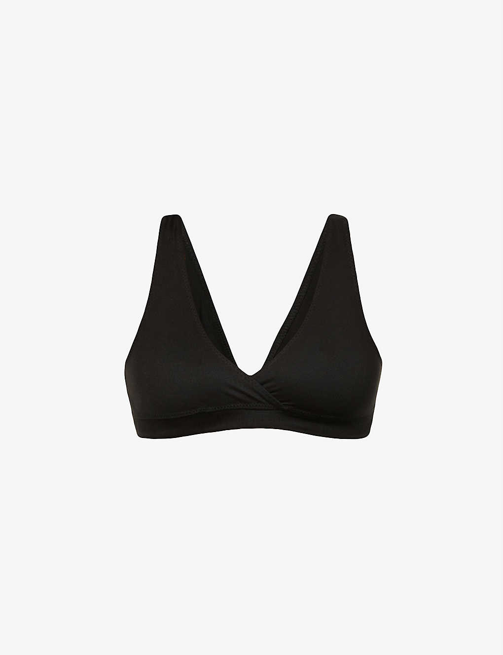 Bumpsuit Maternity The Comfy Reversible Stretch-woven Bra In Black