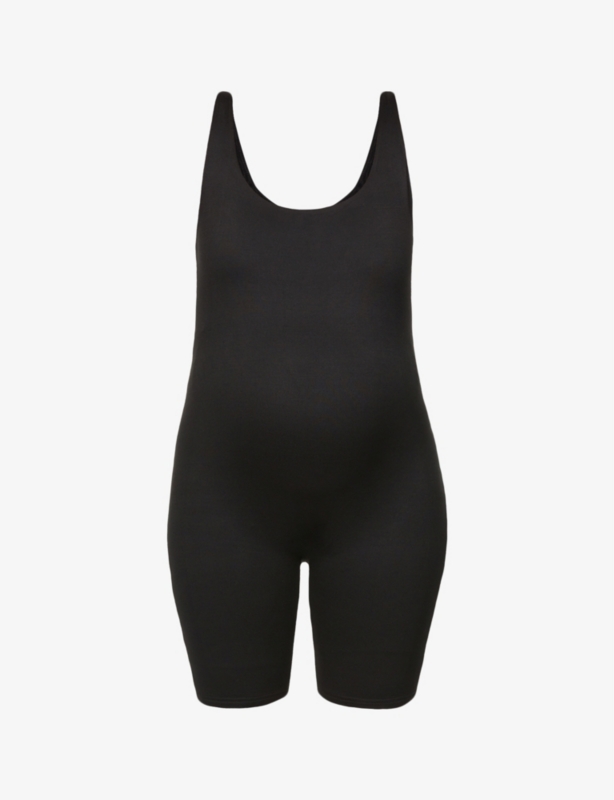Maternity The Cindy scoop-neck stretch-woven unitard