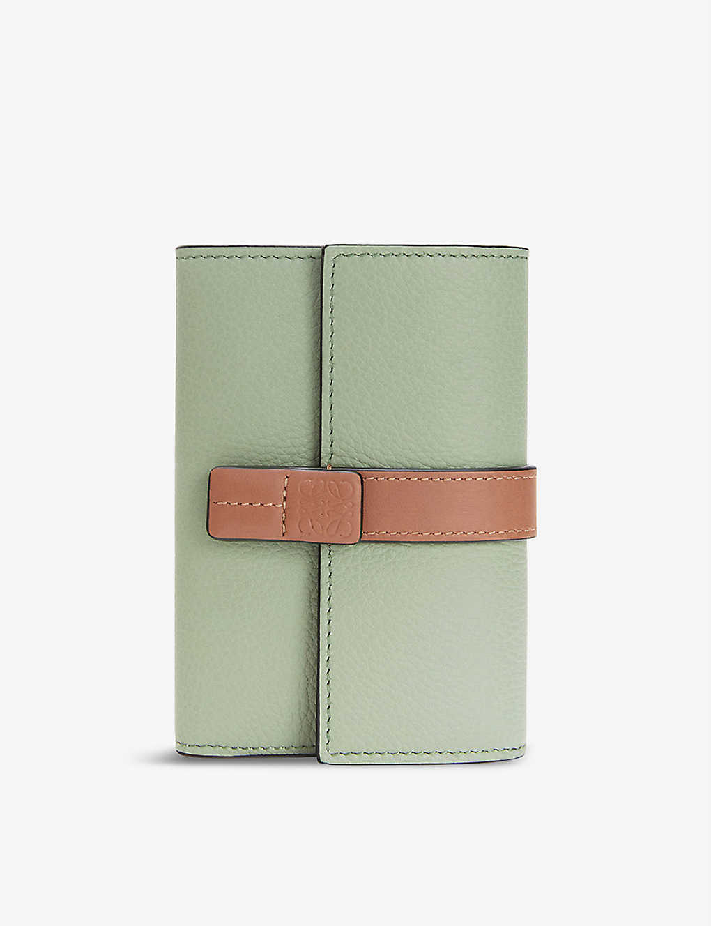 Shop Loewe Women's Rosemary/tan Vertical Small Leather Wallet