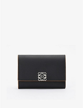 LOEWE: Anagram-embellished grained leather wallet