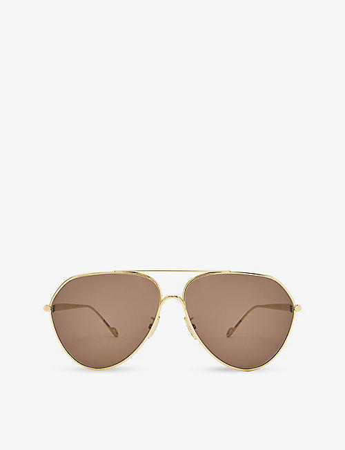 LOEWE: G832445X01 pilot-frame metal sunglasses