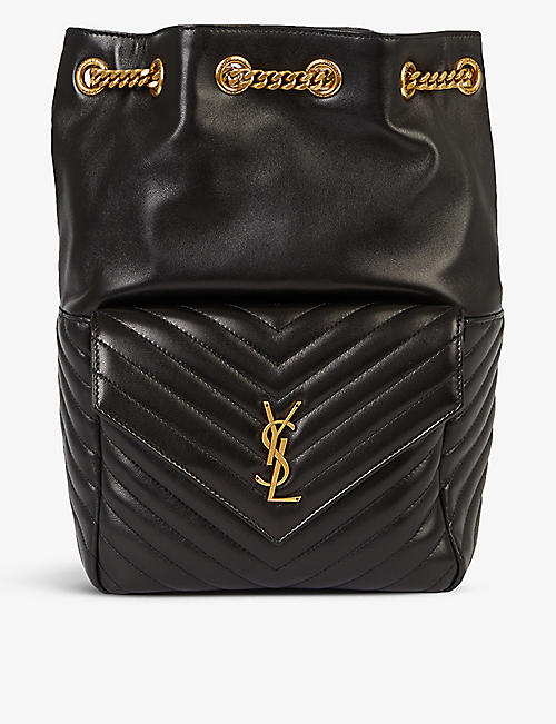 SAINT LAURENT: Mono quilted leather backpack
