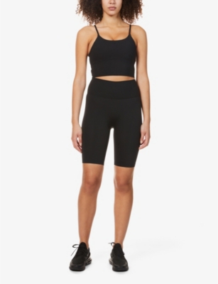 Adanola Tank Round-neck Stretch-jersey Bralette In Black