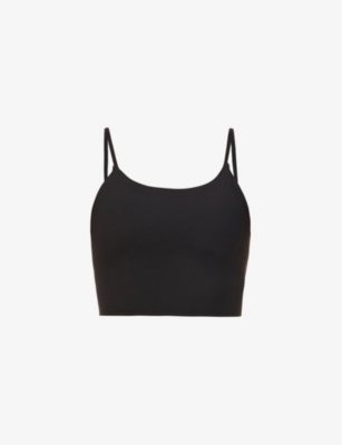 Adanola Tank Round-neck Stretch-jersey Bralette In Black