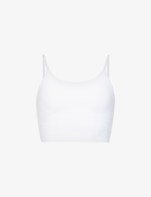 Adanola Tank Round-neck Stretch-jersey Bralette In White