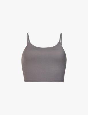 Adanola Tank Round-neck Stretch-jersey Bralette In Dark Grey