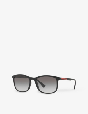PRADA WOMENS BLACK PS 01TS 56 SQUARE-FRAME ACETATE SUNGLASSES 