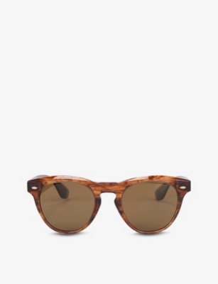 OLIVER PEOPLES - Oliver Peoples x Brunello Cucinelli tortoiseshell acetate  round-frame sunglasses 