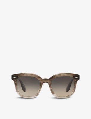 Shop Oliver Peoples Women's Grey Ov5472su Filu' Acetate Wayfarer-inspired Sunglasses
