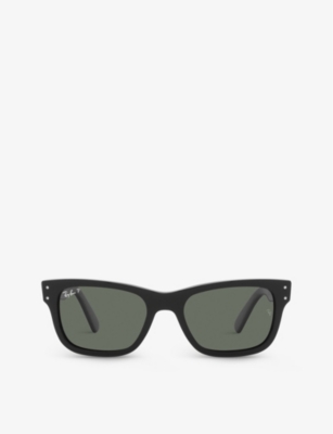 Ray Ban Ray-ban Womens Black Rb2283 Mr Burbank Rectangle-frame Acetate Sunglasses
