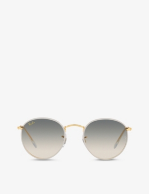 RAY-BAN: RB3447JM round metal sunglasses