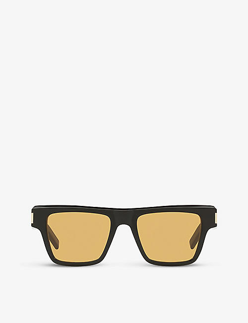 SAINT LAURENT: SL469 rectangular-frame acetate sunglasses