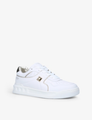 VALENTINO GARAVANI Roman Stud branded leather low-top trainers