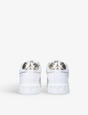 VALENTINO GARAVANI Roman Stud branded leather low-top trainers