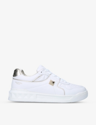 VALENTINO GARAVANI Roman Stud branded leather low-top trainers