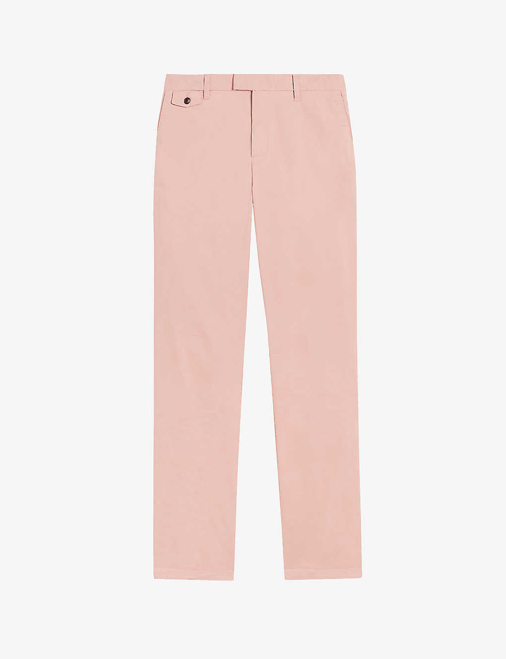 Ted Baker Mens Mid-pink Genay Slim-fit Stretch Cotton-blend Chinos