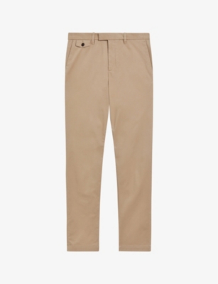 Ted Baker Genay Slim-fit Stretch Cotton-blend Chinos In Stone