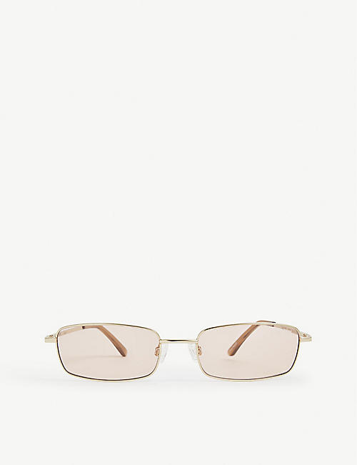 DMY BY DMY: Olsen rectangular-frame stainless-steel sunglasses