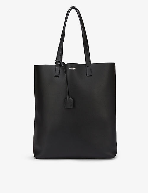 SAINT LAURENT: Branded leather shopper bag