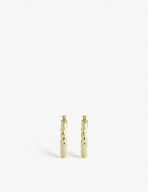 ANNA + NINA: Lasso gold-plated sterling-silver earrings
