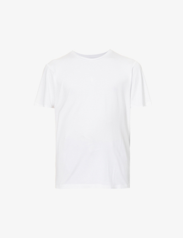 Cash crewneck cotton-blend T-shirt