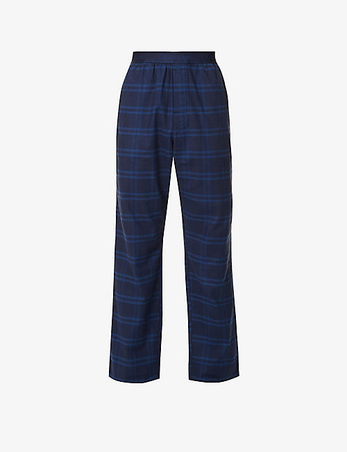 CALVIN KLEIN: CK Sleep tartan-print stretch-cotton pyjama bottoms