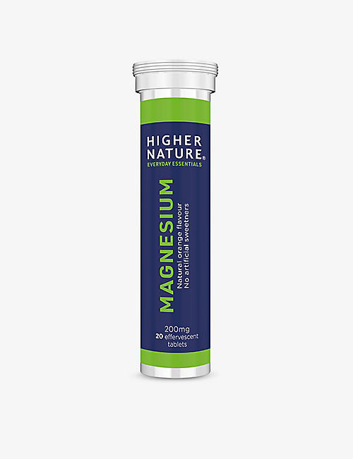 HIGHER NATURE: Magnesium Effervescent 200mg 20 tablets
