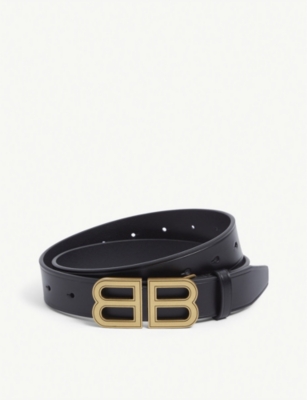 BALENCIAGA Hourglass monogram-buckle belt