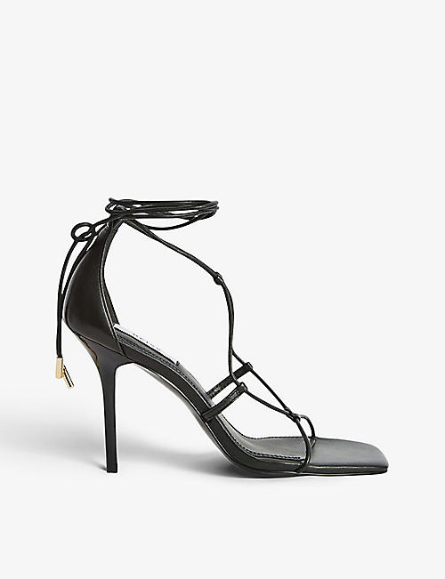 REISS: Kali open-toe leather heels