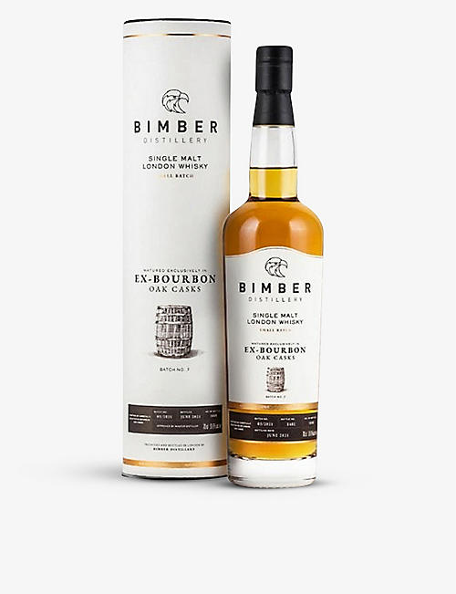 WHISKY AND BOURBON: Bimber Ex-Bourbon Batch N3 single-malt London whisky 700ml
