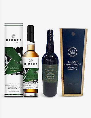 WHISKY AND BOURBON: Exclusive Selfridges x Gonzalez Byass Bimber single-malt London whisky and Palo Cortado 2010 sherry gift set