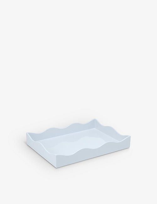 THE LACQUER COMPANY: Belles Rives scalloped-edge mini lacquer tray 12.5cm x 18cm