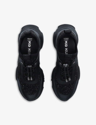 KG KURT GEIGER: Leighton Gem chunky-soled crystal-embellished rubber trainers