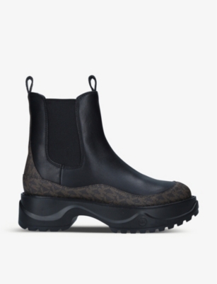 michael michael kors dupree leather platform booties